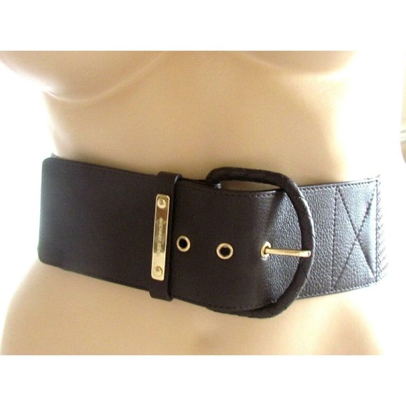 Michael Kors Collection Brown Woven Leather 3" Wide Leather Belt Size 36" - Picture 1 of 9
